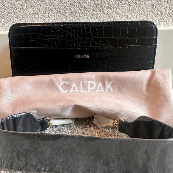 Calpak Black Croc-Embossed Wallet - Picture 6 of 6